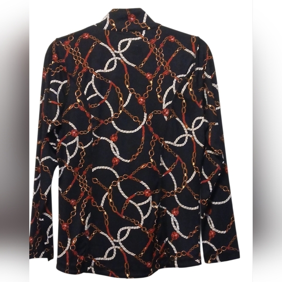 LuLu-B -NWOT, Black Jacket Chain Design,Dual Zipper,2 Phone & 2 Zippered Pockets - Picture 5 of 10